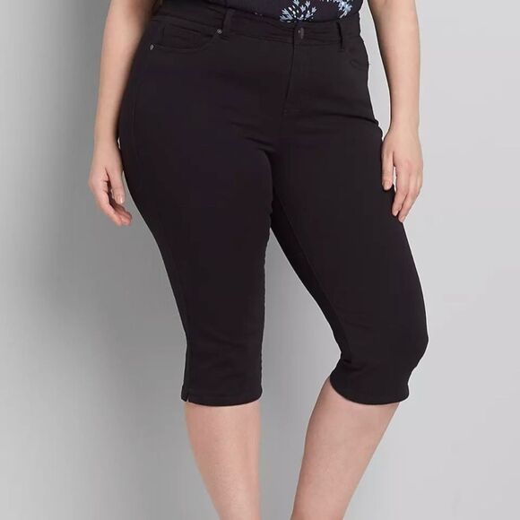 LANE Bryant‎ black high waist skinny capris - Picture 1 of 9